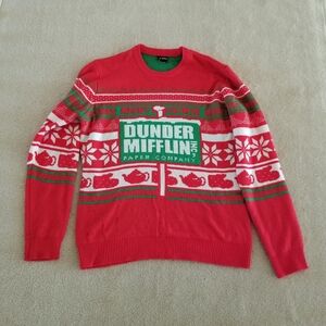 The Office Dunder Mifflin Ugly Christmas Novelty Sweater Size XL